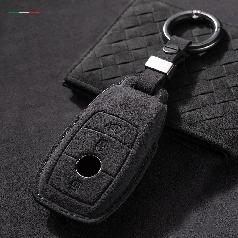 Styling Mouldings For Mercedes Benz A C E S Class GLC CLA AMG W177 W204 W205 W212 W213 W176 Car Accessories Alcantara Car Key Ca