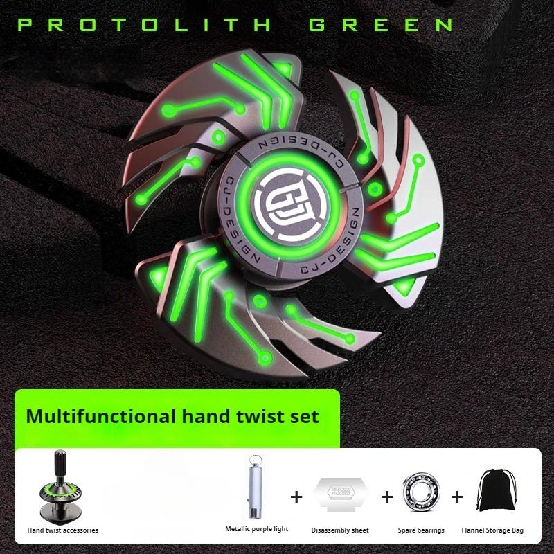 Luminous Fidget Spinner Metal Magnetic Push Coin Edc Relieve Stress Relief Toy Glowing Hand Spinning Top Tip Antistresse Adults