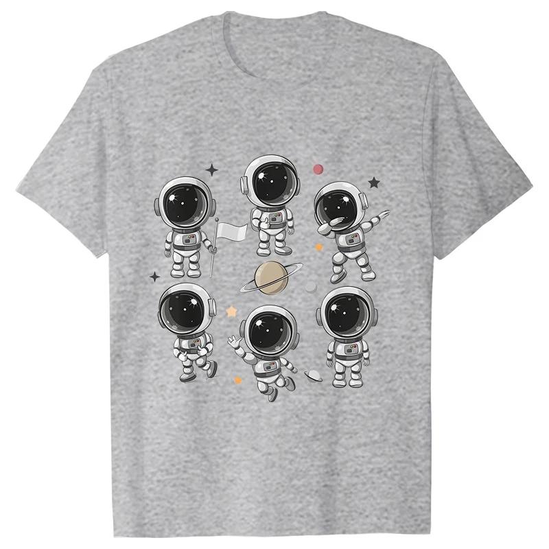 Harajuku Funny Aesthetic Tshirt Women Summer Fashion Cartoon Astronaut Graphic Y2k Tops Universe Space Punk Female Tees Shirt