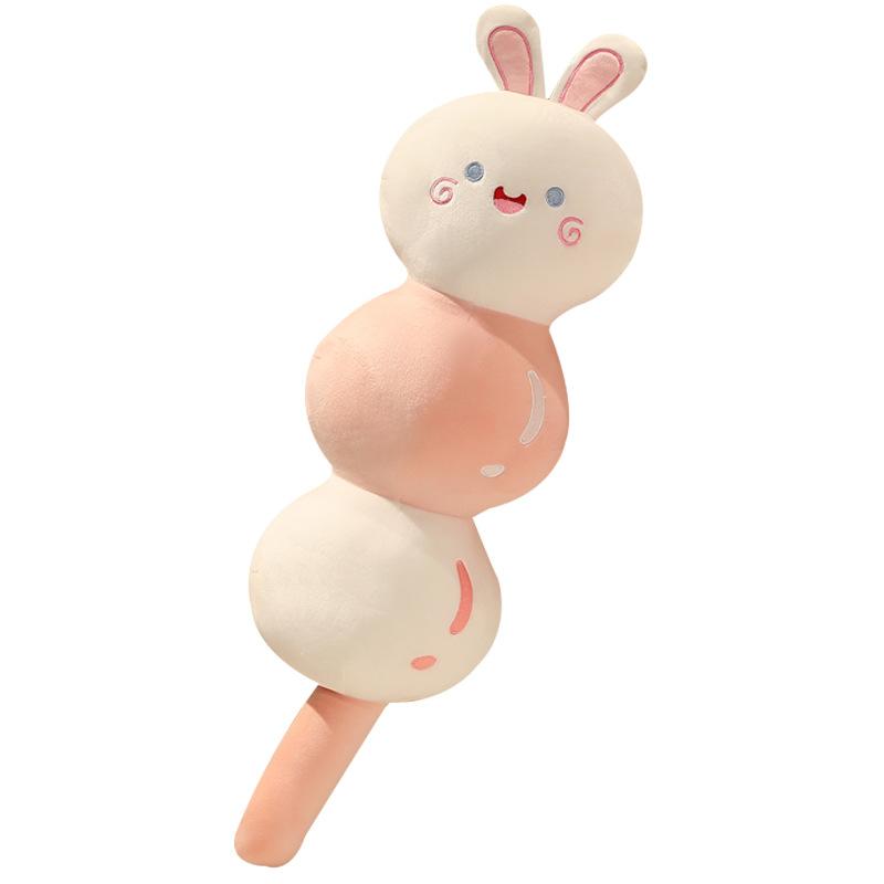 Cute Animal Rabbit Candied Gourd String Throw Pillow Plush Toy Girl Sleeping Leg Long Pillow Doll