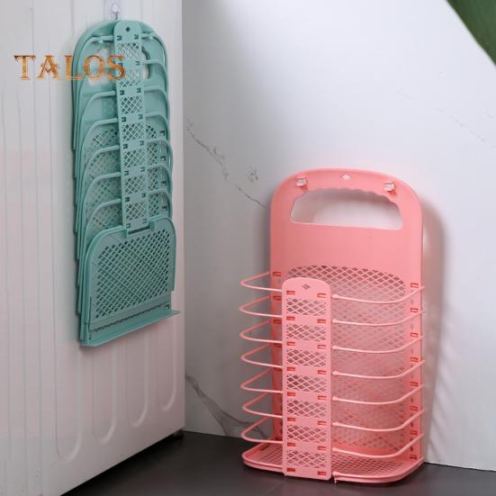 Foldable Dirty Clothes Basket Wall-Mounted Laundry Hamper Large Capacity Hollow Design Dirty Clothes Hamper Organizer
