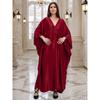 Gold Luxury Beach Dress Woven Holiday Robe Loose Plus Size Turkish Kaftan Dress