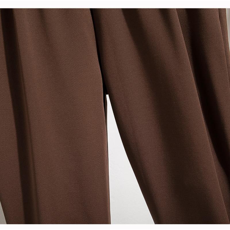 Dimanaf Pantalon Long élastique pour femmes, grande taille, couleur unie, ample, décontracté, sarouel surdimensionné, grande taille 5XL, 2024 KG A, été 200