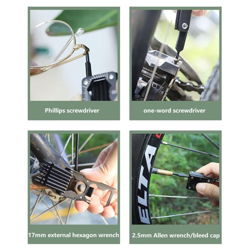 Portables Stainless Steel Multitool With Hexagonal Flat Phillip Screwdriver for Convenient Use and Storage