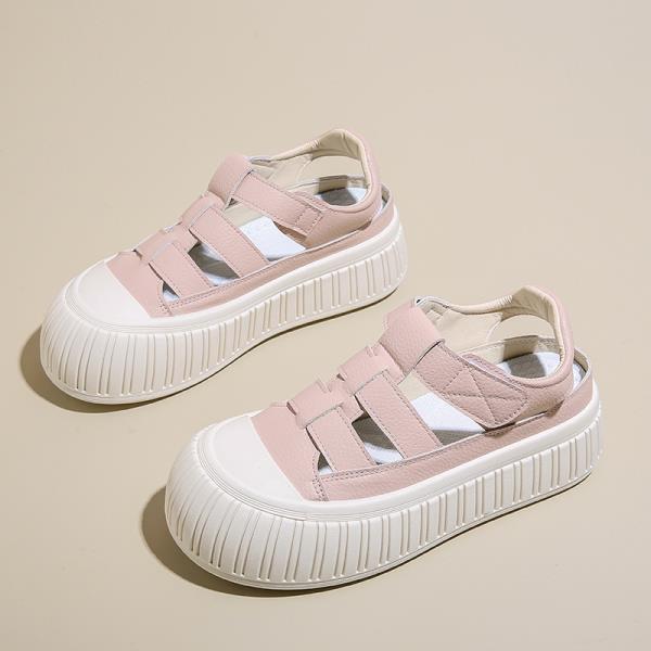 Fashion 2025 Summer Roman Sandals Muffins shoe Increasing Height Shoes All-Match Women's Heels Gladiator Flat New Girls Closed Rome Autu