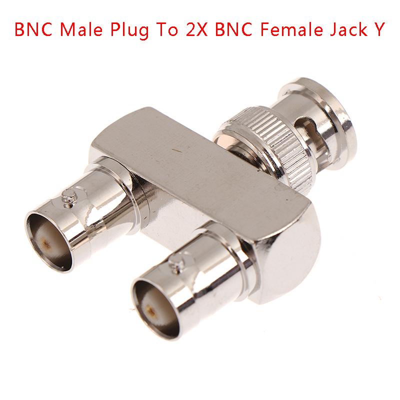 1 Pezzo Alta Qualità Spina BNC Maschio a 2 Prese BNC Femmina Splitter a Y Adattatore RF Connettore Coassiale