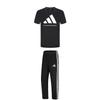 Taekwondo Pullover Round Neck Simple Short Sleeve T-Shirt Comfortable Striped Fashion Long Pants Casual Sports Suit ADICLTS24TKP-BW+TR30PT-BW