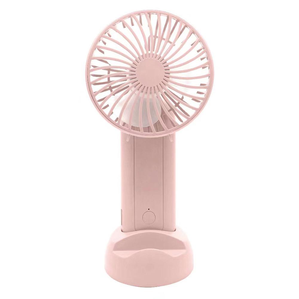 

F30 Rotatable Handheld Fan Brushless Motor 4 Speed USB Rechargeable Cooling Fan Pink