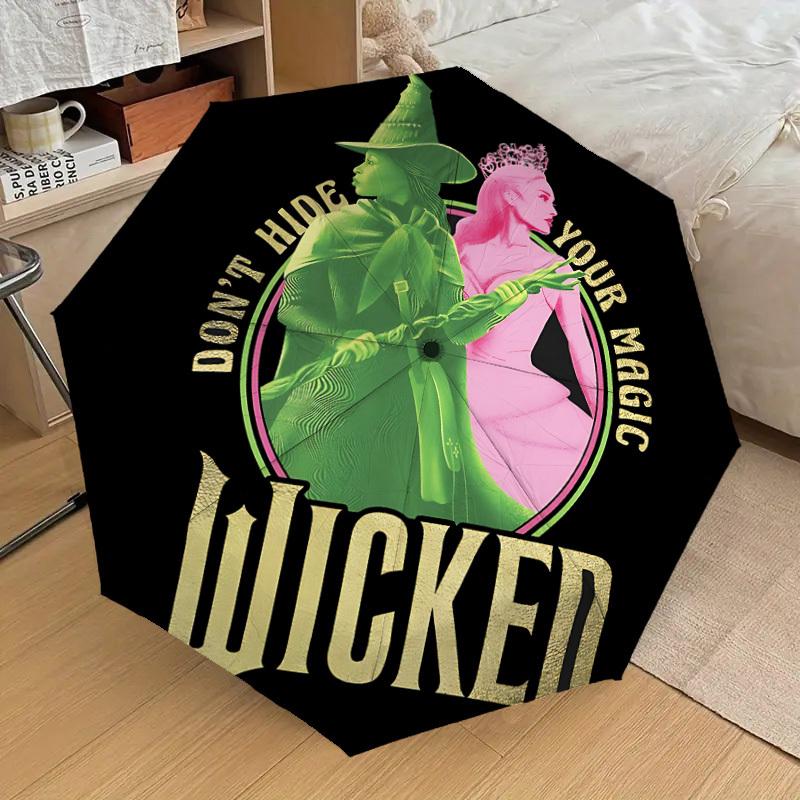 

1pc Wicked Magic Automatic Folding Umbrella, Portable Collapsible Design, Casual Outdoor Accessory L1127115