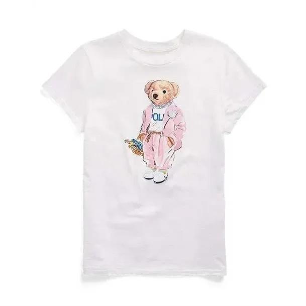 

Футболка с графикой медведя Модные тренды Забавная футболка с круглым вырезом Женская одежда Спортивные повседневные топы Брендовая одежда Y2k Топ Графический S