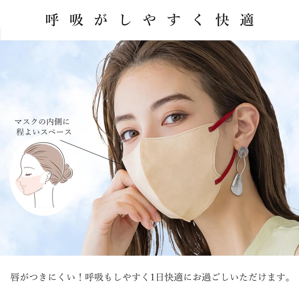 CICIBELLA 3D Nonwoven Small Gentle On the No Ear Old Lace and Chocolate String Mask, Small, Two-Tone, Face, Stylish, Skin, Pain,