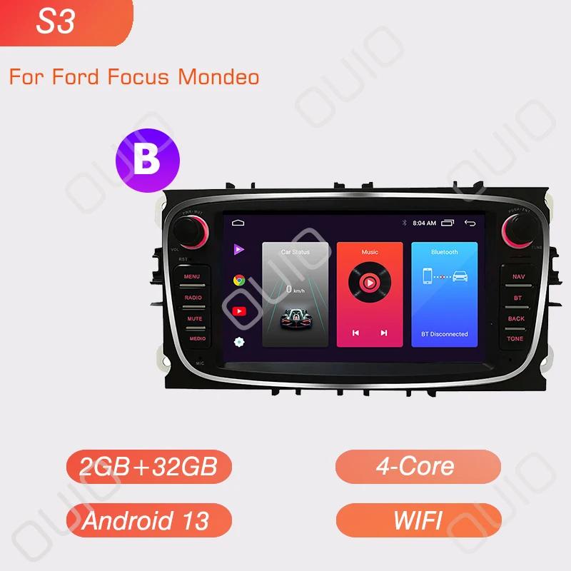 

7 Android 13 Carplay радио для Ford Focus S-Max Mondeo Galaxy C-Max Автомагнитола Мультимедийный плеер Android Auto GPS навигация