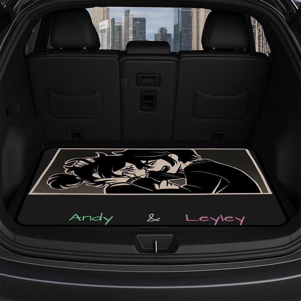 Temu American Style Universal Car Trunk Mat - All-Season, Dustproof, Dirt-Resistant, Crystal Velvet, Wear-Resistant.