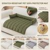 Checkered Corduroy Pet Bed with Bolster for Dogs and Cats