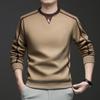 Herren O-Ausschnitt Langarm Pullover Hoodies Luxusmarke Pferd Stickerei Verdickt Wärme Lässig Vielseitig Herrenbekleidung