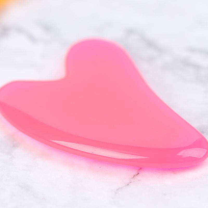 Placa de raspagem facial Gua Sha, ferramenta de massagem facial e corporal