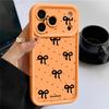Black Bowknot Print TPU Soft Case For iPhone 16 Pro Max 15 Pro 14 13 12 11 17 Pro Max Lens Protection Shockproof Matte Phone Cover
