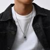 Gothic Black Stone Necklaces for Men Women,Thorn Rose Metal Pendant Collar,Rock Punk Fashion Jewelry Gift