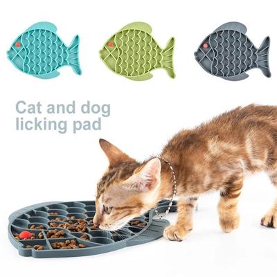 Neuer Fischförmiger Silikon Anti-Rutsch Haustier Langsam Fressnapf Kleine und Mittelgroße Hunde Welpen Katze Futterspender Haustierbedarf