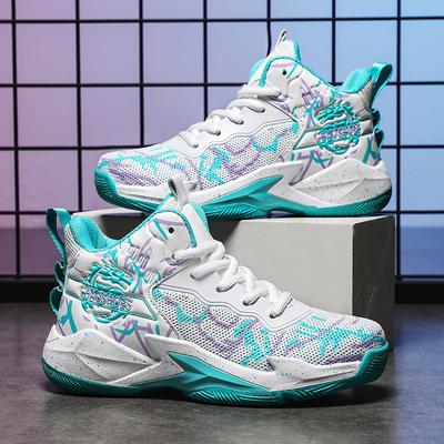 Frühling und Sommer Jungen Mesh Rutschfeste Verschleiß-beständig Bequeme Weiche Sohle Echte Basketball Schuhe