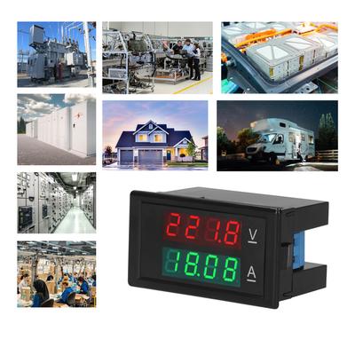 Digital Voltmeter Amperemeter Spenning Strøm Tester Måler Volt Ampere Tester Meter Amp Detektor Rød