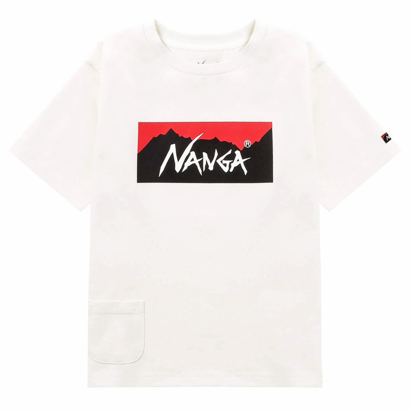 

NANGA ECO HYBRID BOX LOGO KIDS TEE Short Sleeve Size 110 NW2411-1S700-A White, Boys T-Shirt, белый