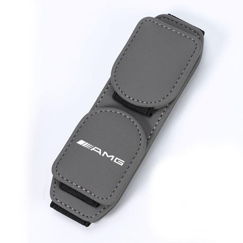 2025 Hot Leather Dual-Clip Glasses Holder Car Magnetic Sunglasses Storage Clip For Mercedes Benz AMG W206 W204 W205 W212 W213 W2