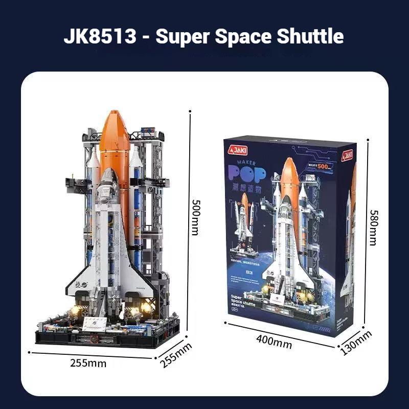 Jaki Space Exploration Series Building Blocks Toys Set, Super Rocket Spaceplane Model Assembly Toy, Children'S Birthday Gift