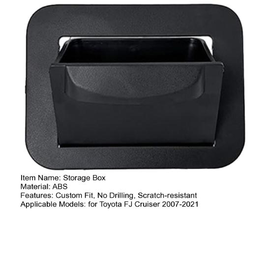 Center Console Storage Box for Toyota FJ Cruiser 2007-2021, ABS Storage Holder, Coin Container Storage Case, Multifunctional Organizer Accessories