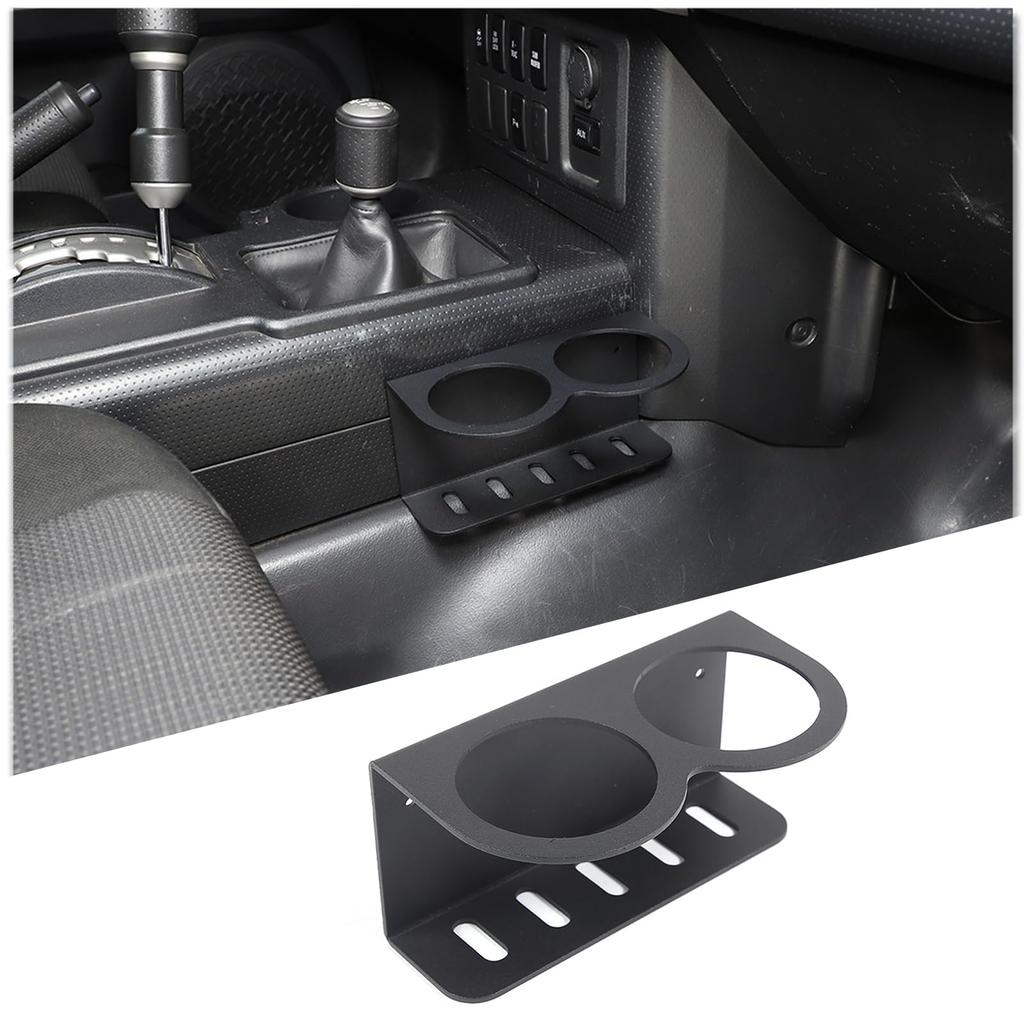 Sauicemy Car Cup Holder for Toyota FJ Cruiser Drink Water Cup Passenger Cup Center Console Small Item Storage for Cell Water and Car Aluminum Alloy