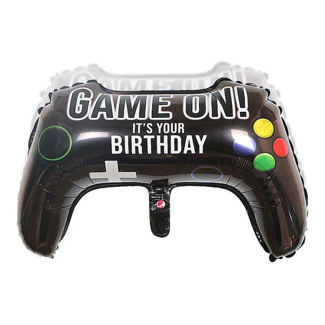 6-Piece Set of Fortnite “Win the Chicken Dinner” Themed Party Decorations: Aluminum Foil Balloons and Birthday Party Decorations