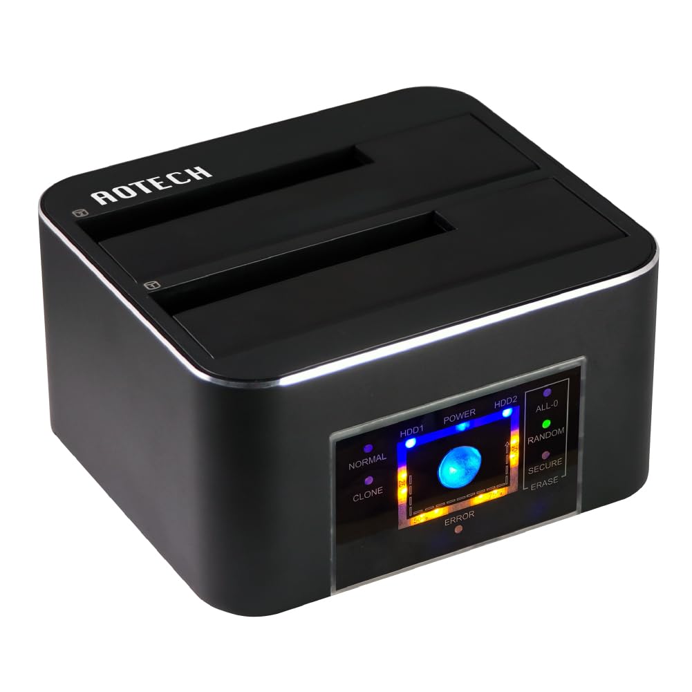 

Aotech Clone Erase USB Gen1 UASP сумісний до 32 ТБ дюйм сумісний з функцією пропуску помилок AOK-ERASECLONE-U32 (AOTECH HDD/SSD & Підставка/Чорний) 3.2 чорний