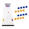 Tabletop Curling Game with 8/16 Tabletop Curling Stones Compact Curling Board Game Sport Party Game Equipment for Kids & Adults