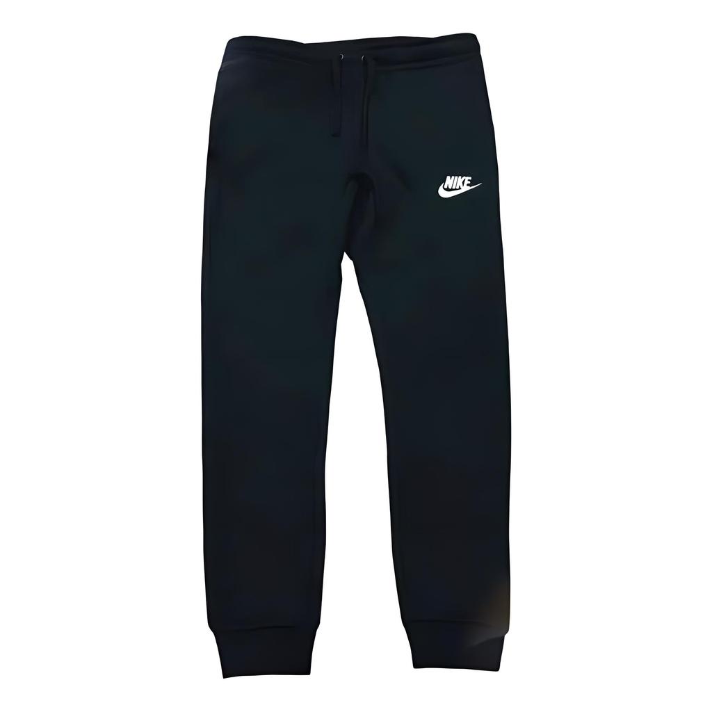 Nike Solid Color Drawstring Elastic Waist Joggers With Brand Logo Print And Cuffed Ankles Men Bottoms Black 934561-010