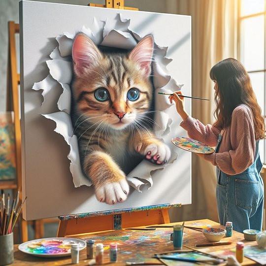 

5D DIY Алмазная картина Кошка, прекрасное животное, вышивка крестом, картина, стразы, алмазная вышивка, полный квадрат, домашний декор Full Round 20x20CM