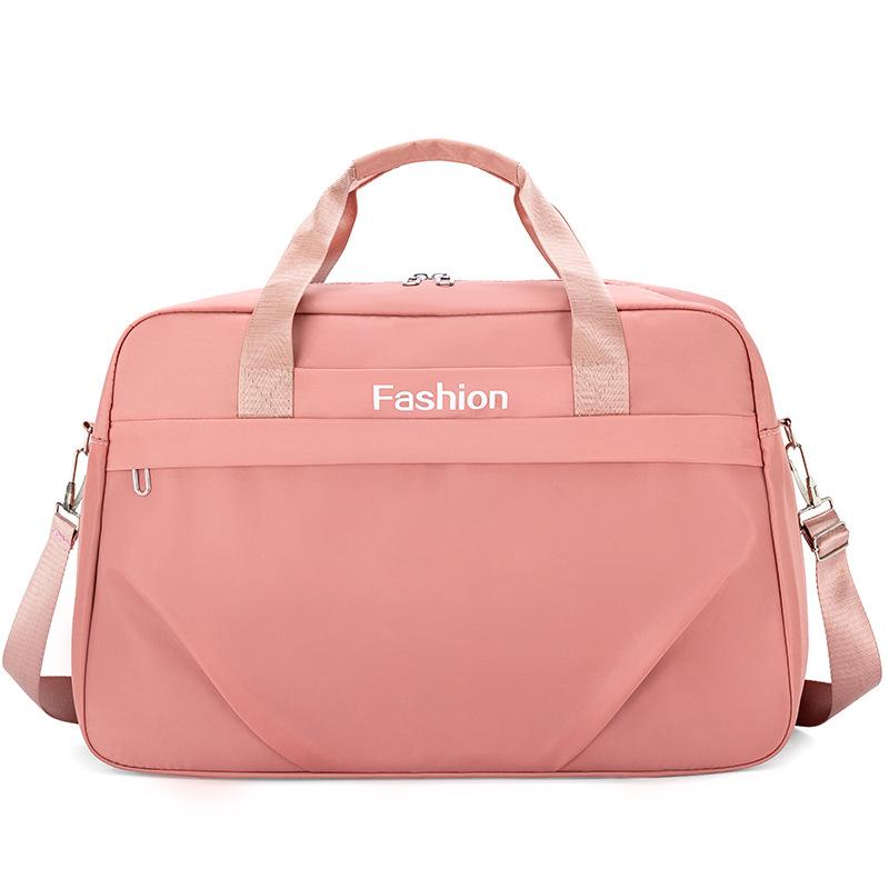 

Large Capacity Portable Travel Bag Outdoor Play Simple Fashion Sports Training Yoga Can Be Used To Pull Rod Fitness Bag Small розовый