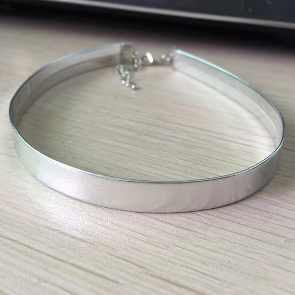 Anime Buitenaards Podium Till Cosplay Ketting Unisex Retro Koppel Choker Ketting Carnavalsfeest Cosplay Accessoires zilver