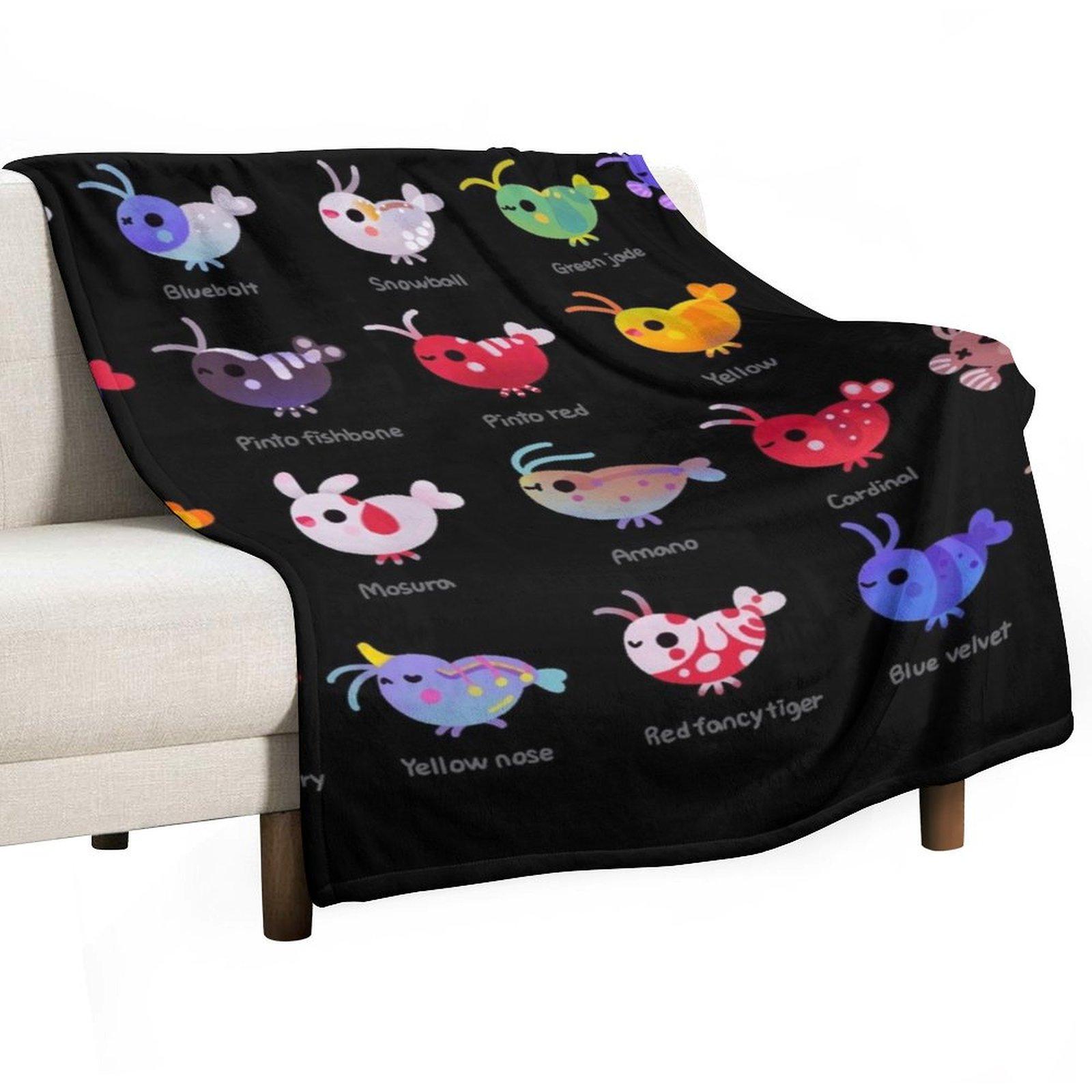 Freshwater shrimp - name Throw Blanket Flannel Plush Giant Sofa Soft Blankets 30x40in
