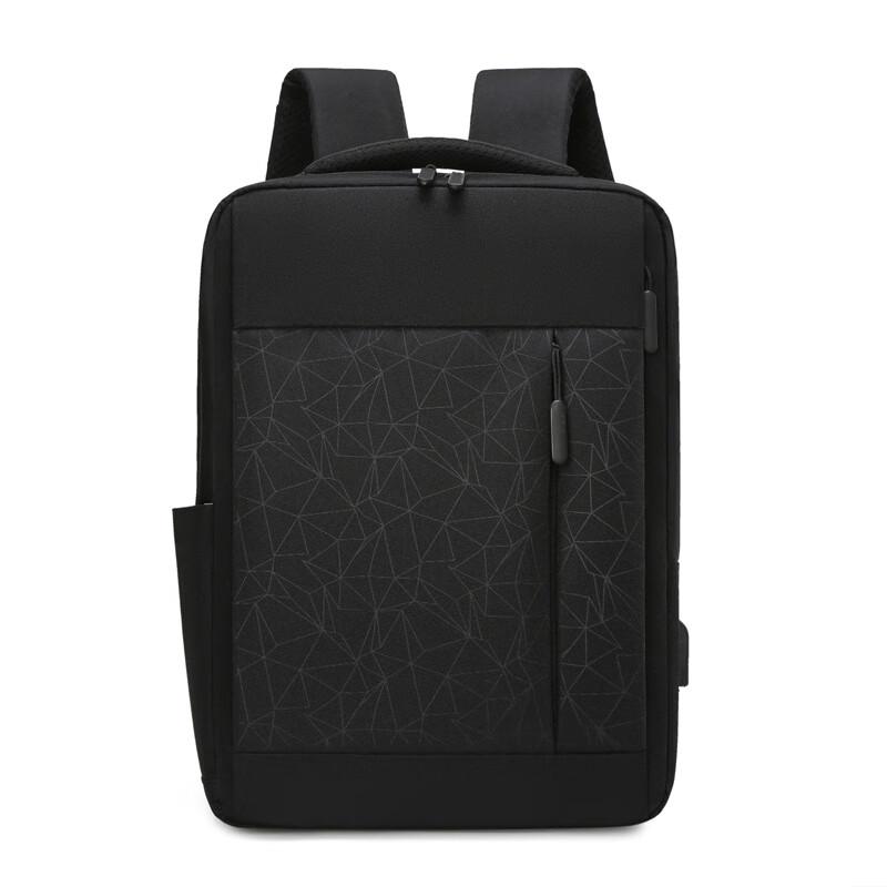Huanaheim Men s USB Charging Multifunctional Laptop Backpack One Size