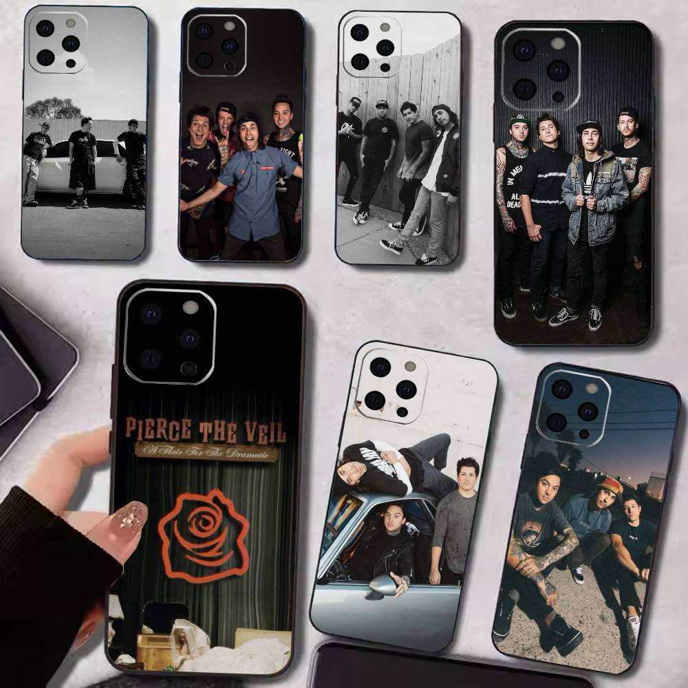 P-Pierce The Veil Band Phone Case For iPhone17,16,15,14,13,12,11 Plus,Pro Magnetic with Magsafe Wireless Charging
