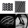 Invisible Black Reflective Helmet Tape Arrow Pattern Scratch Resistant Durable Reflective Film Stickers for Motorcycle Outdoor Riding