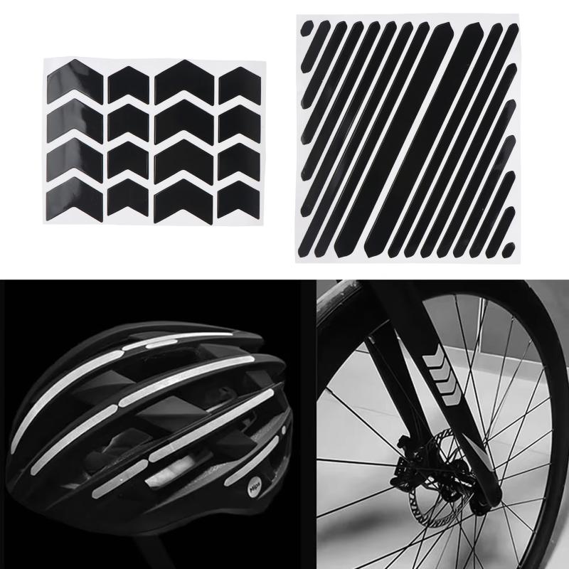 Invisible Black Reflective Helmet Tape Arrow Pattern Scratch Resistant Durable Reflective Film Stickers for Motorcycle Outdoor Riding