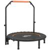 45" Foldable Mini Fitness Trampoline, with Adjustable Foam Handle, Orange