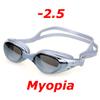 Plating Myopia Swim Goggles Professional Waterproof Anti Fog UV Shield Eyewear Swimming Pool Water Sports Glasses for Men Women