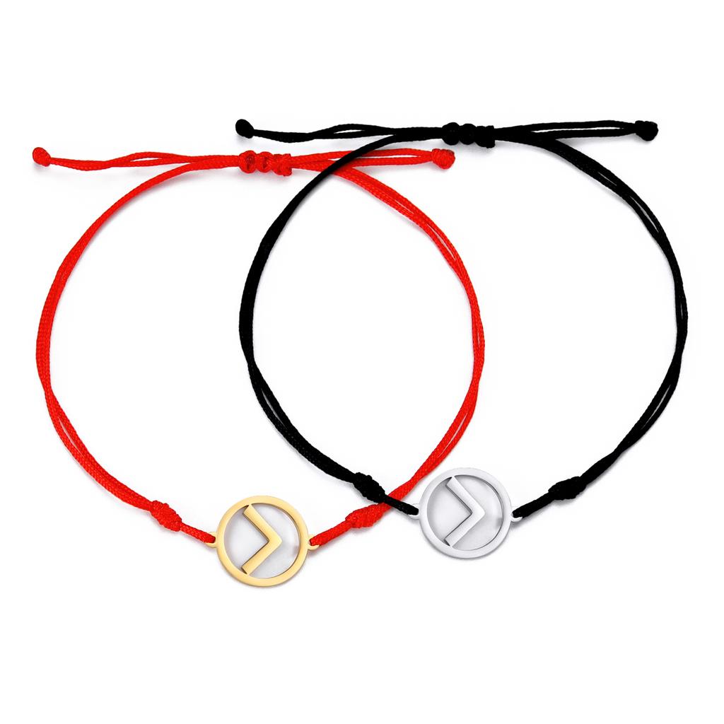 Dawapara Norse Runes Bracelet Elder Futhark Rune Charm Adjustable Rope Bracelet Stainless Steel Viking Jewelry