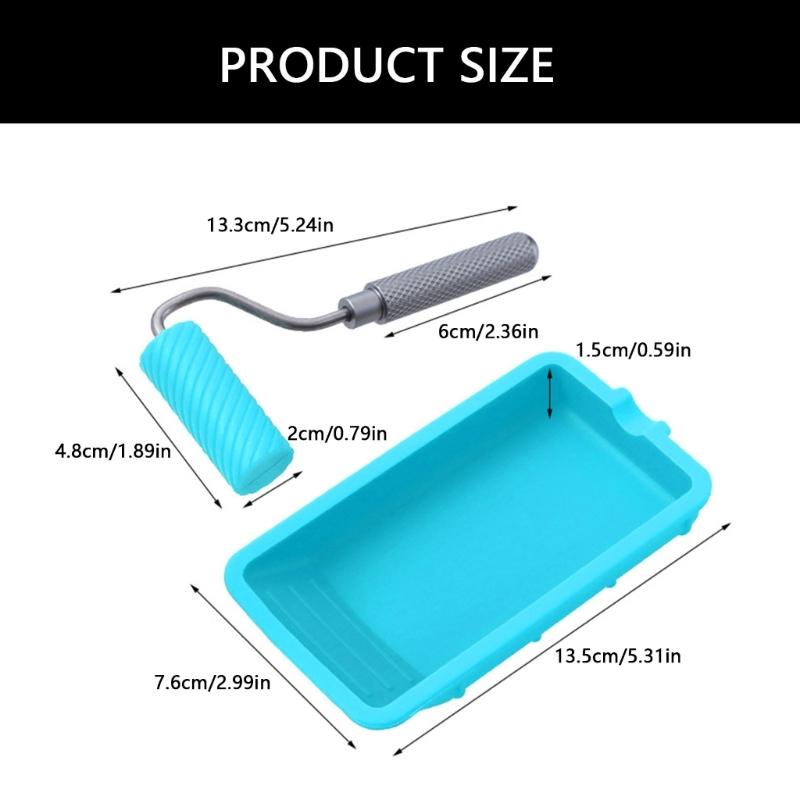Professional Adhesive Spreading Roller With Reusable Tray Nonstick Surfaces Easy To Clean Brush For Model Building Tasks