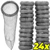 24 Stück Wäsche-Netz-Ablaufschlauch-Siebfilter mit Kabelbindern Edelstahl-Fussel-Falle für Waschmaschine Einfache Montage Wäschezubehör