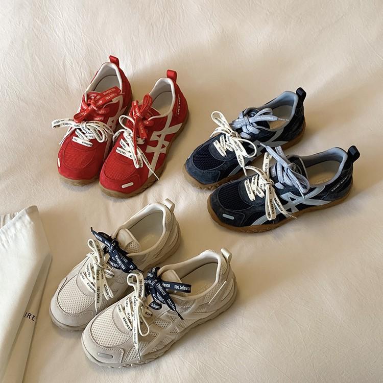 [Fanfna] Inner Height-increasing Moral Training Shoes for Women's 2025 Autumn New Mesh Breathable and Lightweight Forrest Gump Shoes Sneakers