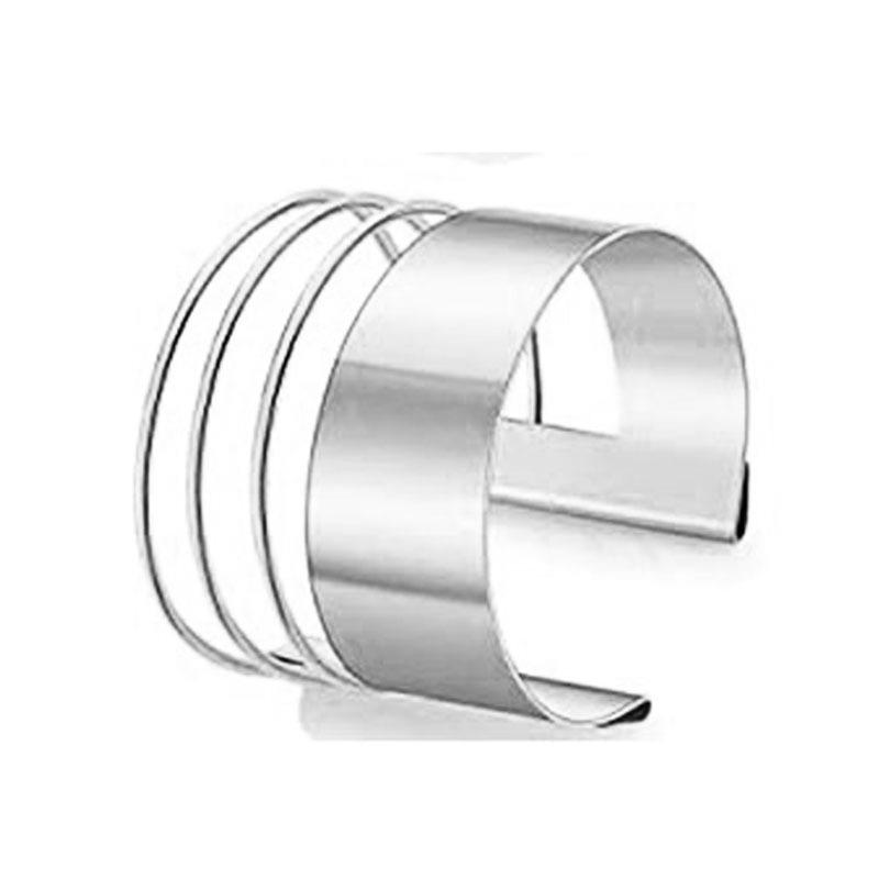 Exquisite European & American Metal Hollow Pattern Bracelet Set
