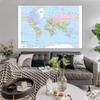 Die Politische Weltkarte mit Details Malerei Wandkunst Poster Heimdekor Kinder Schulbedarf Dekorative Hängebild